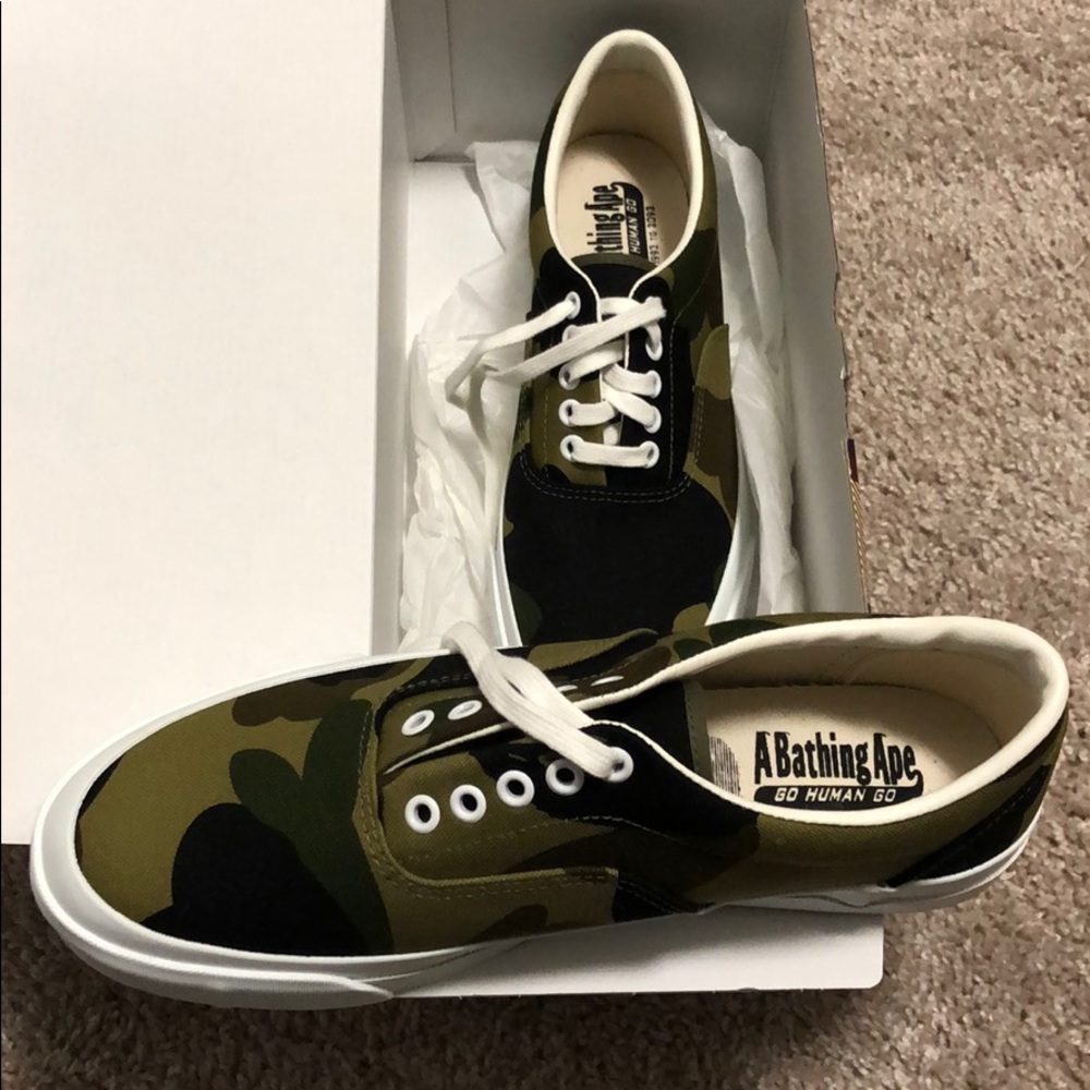 BAPE A bathing ape camo sneakers